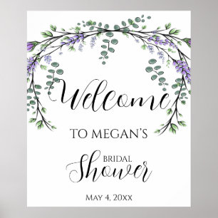 Grünposter von Lavendel eucalyptus boho Poster