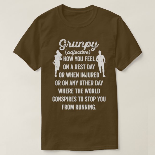 Grunpy Run Funny Running 10k Runner Marathon Runne T-Shirt (Design vorne)