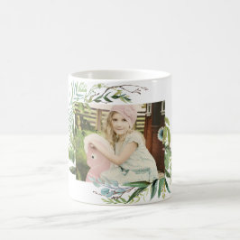 Grünrahmen mit Foto Kaffeetasse