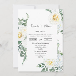 Grünrahmen Spanische Hochzeit Einladung