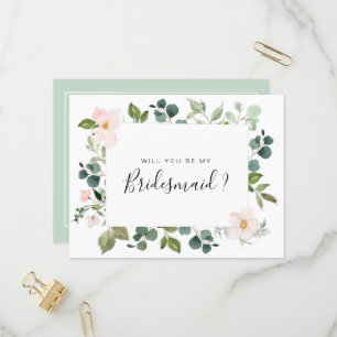 Grünrot wird meine Bridesmaid-Karte sein Einladungspostkarte