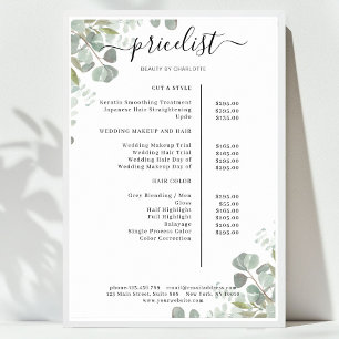 Grünsalon Preisliste Poster