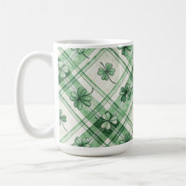 GRÜNSCHATTIERUNGEN IRISCH KELTISCHE SHAMROCKS KAFFEETASSE