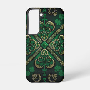 GRÜNSCHATTIERUNGEN IRISCH KELTISCHE SHAMROCKS SAMSUNG GALAXY HÜLLE