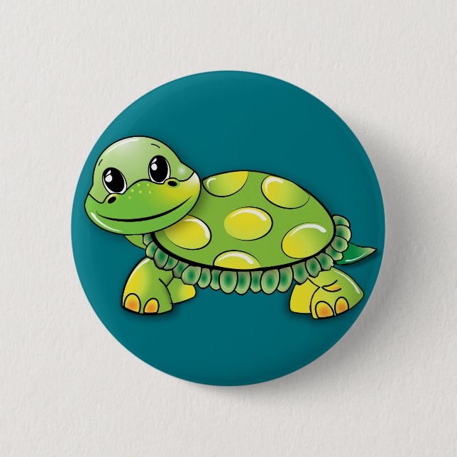 Grünschildkröte Button (Vorderseite)