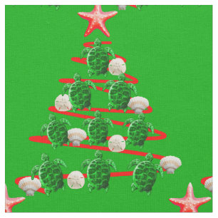 Grünschildkröten Weihnachtsbaum Stoff