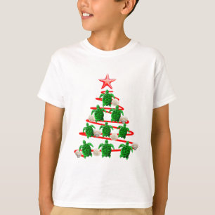 Grünschildkröten Weihnachtsbaum T-Shirt