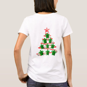 Grünschildkröten Weihnachtsbaum T-Shirt