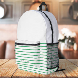 Grünstreifen Trendy Moderne Minimal einfach Bedruckter Rucksack