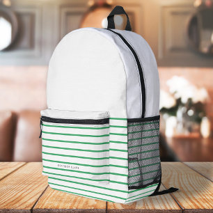 Grünstreifen Trendy Moderne Minimal einfach Bedruckter Rucksack