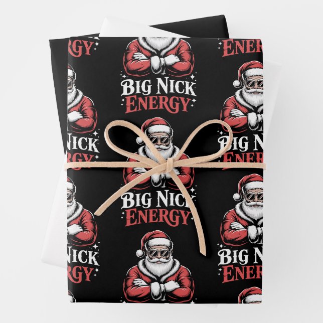 Grunt Style Big Nick Energie lustiger Weihnachtsma Geschenkpapier Set (Beispiel)