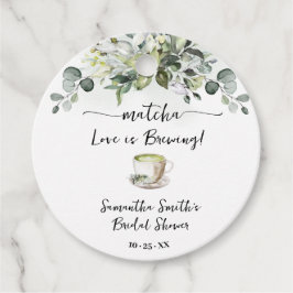 Grüntee Matcha Liebe Brautparty zum Teetrinken Geschenkanhänger
