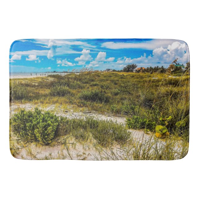 Grüntöne am Strand Badematte (Vorderseite)