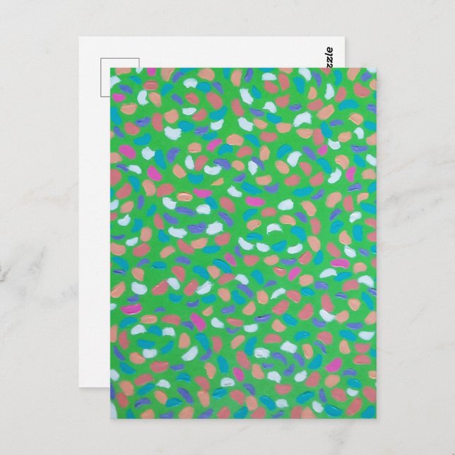 Grüntöne des Frühlings Malerische Kunst Postkarte (Vorne/Hinten)