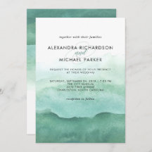 Grüntöne | Einladung zur Hochzeit