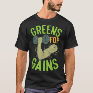 Grüntöne für Gewinne Vegetarische Vegane Fitness T-Shirt