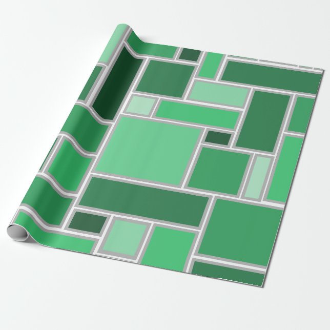 Grüntöne Geschenkpapier (Ungerollt)
