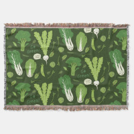 Grüntöne mit Blättern Happy Garden Veggies Niedlic Decke