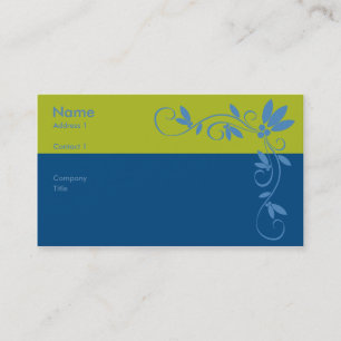 Grüntöne mit blauen Geschäfts-Karten Visitenkarte