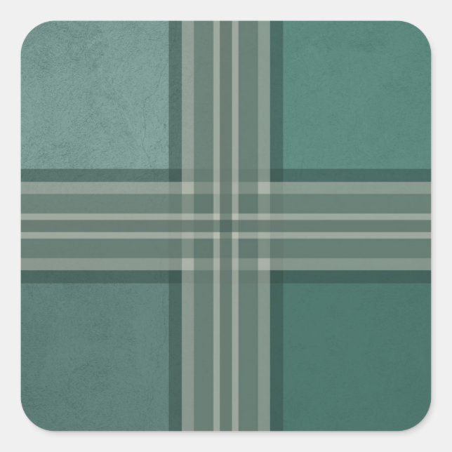 Grüntöne Quadratischer Aufkleber (Vorderseite)