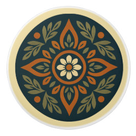 Grüntöne, Rot und Creme Tagecore Kunst, Dichtung u Keramikknauf