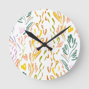 Grüntöne Runde Wanduhr