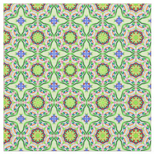 Grüntöne und Blues der geometrischen Muster Stoff