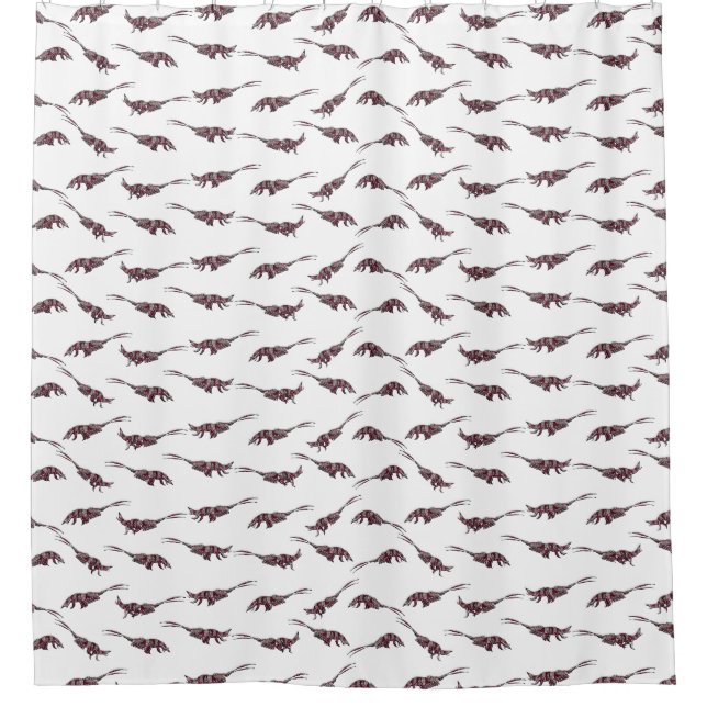 Grüntyers Albernitäts-Tinsel-Krill-Muster.  Duschvorhang (Vorderseite)