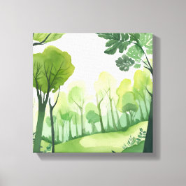 Grünwald | Luftfarbenlandschaft Leinwanddruck