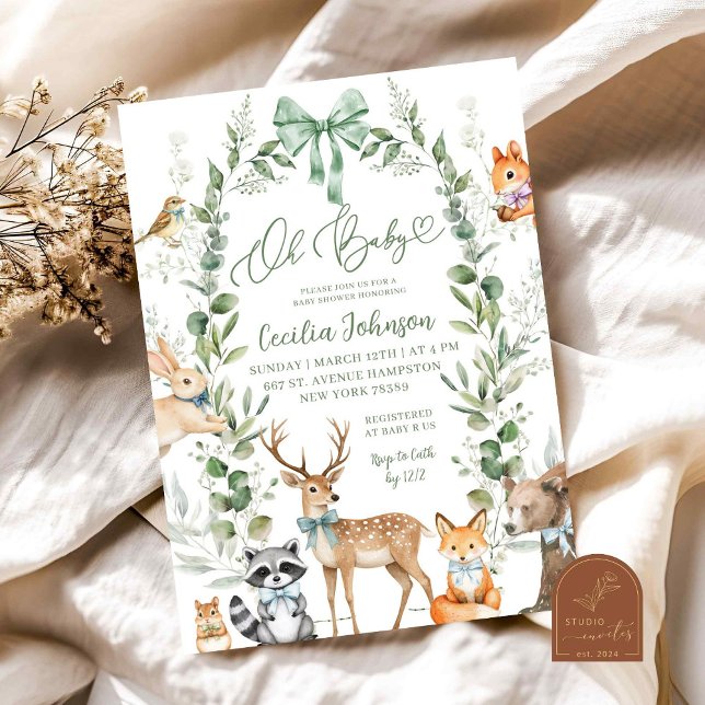 Grünwald Tier Baby Dusche Einladung (Von Creator hochgeladen)