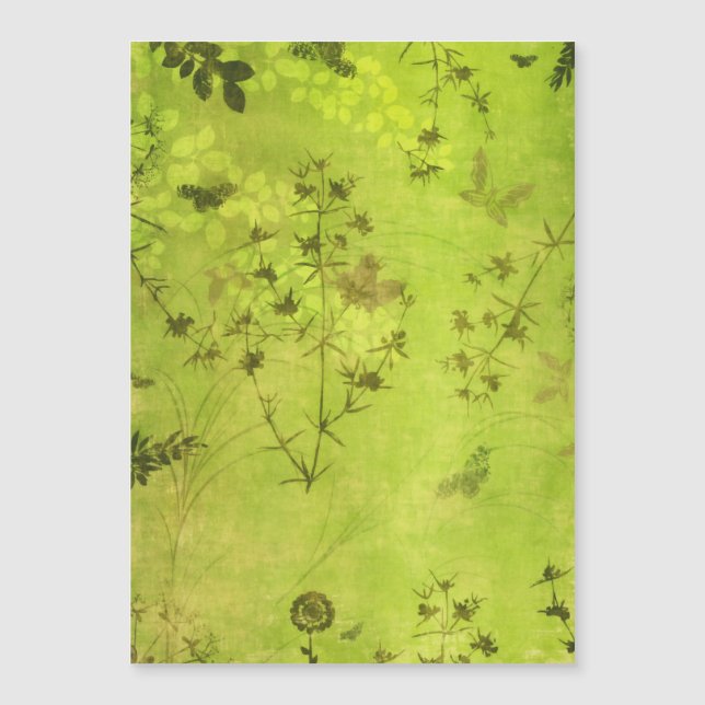 Grünwald-Wildblumen Schmetterling Magnetkarte (Vorderseite)