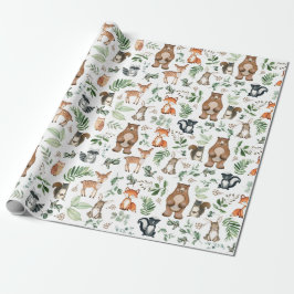 Grünwaldtiere Tiere Birthday Wild One Geschenkpapier