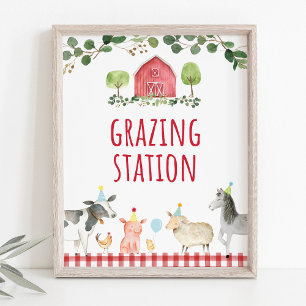 Grünweidestation Birthday Food Sign Poster