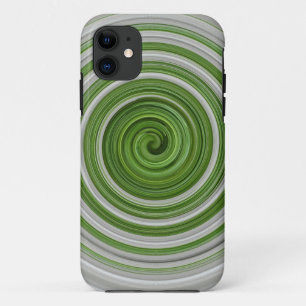 Grünweißes Spiralmuster Case-Mate iPhone Hülle