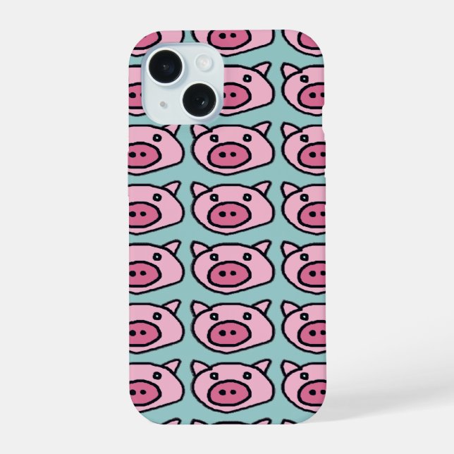 grunzen . Schweine iPhone 15 Hülle (Rückseite)