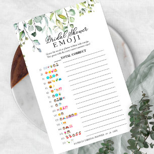 Grünzeug Eukalyptus-Junggesellinnen-Abschied Emoji Flyer
