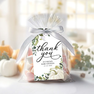 Grünzeug Kürbis Herbst Baby Shower Danke Geschenkanhänger
