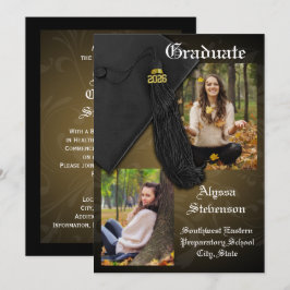 Gruppe 2025 Gold Tassel Dignified Abschluss Einladung