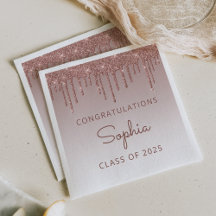 Gruppe 2025 Rose Gold Glitzer Tropfen Abschluss
