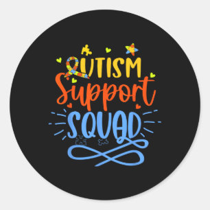 Gruppe "Autismus Support Squad Autismus Awareness Runder Aufkleber