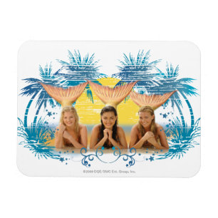 Gruppe Blue Palm Tree Graphic Magnet