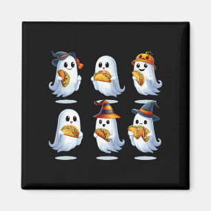 Gruppe Boo Ghosts Essen Tacos Halloween Food Lover Magnet