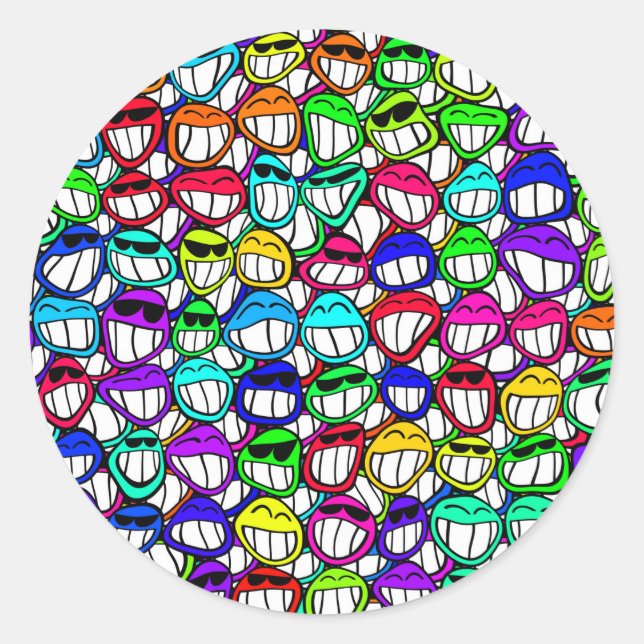 GRUPPE "coole SCHMILZFÄLLE" Runder Aufkleber (Vorderseite)