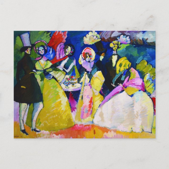 Gruppe Crinolines von Wassily Kandinsky Postkarte (Vorderseite)