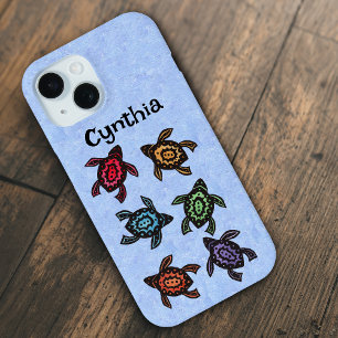 Gruppe der Abstrakten Schwarzen Schildkröten Farbi Case-Mate iPhone Hülle