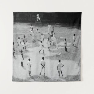 GRUPPE DER BASEBALSPIELERINNEN WANDTEPPICH