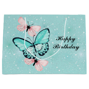 Gruppe der blauen und rosa Schmetterlinge Große Geschenktüte