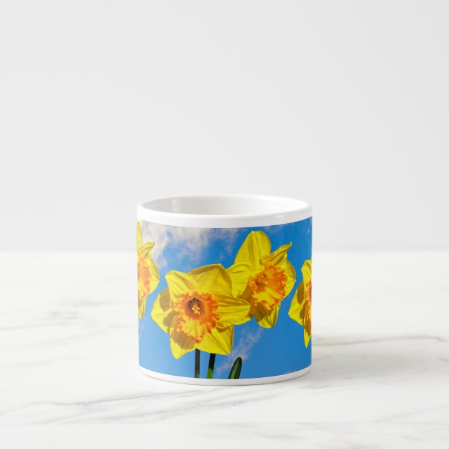 Gruppe der Daffodils Goldmedaille-Blume Espressotasse (Vorderseite)