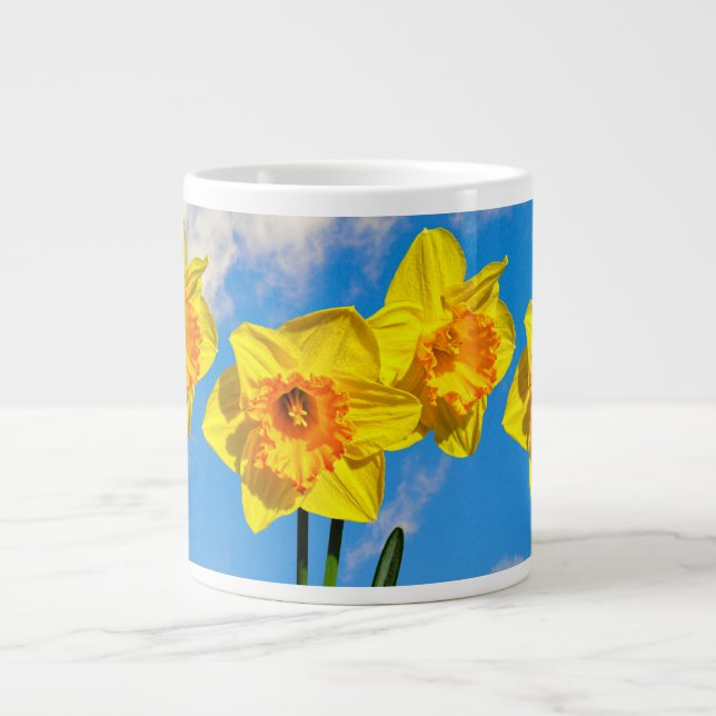 Gruppe der Daffodils Goldmedaille Blume Spezialitä Jumbo-Tasse (Vorderseite)