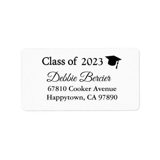 Gruppe der Etiketten, Abschluss-Aufkleber, Adresse Adressaufkleber (Vorne)